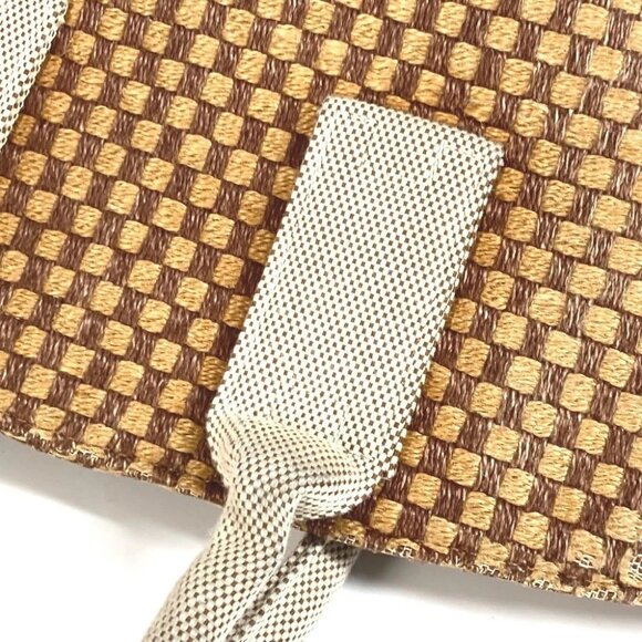 HERMES Panier Bus PM Bag Tote Bag Beach bag Hand Bag linen Beige/Brown - Picture 9 of 14